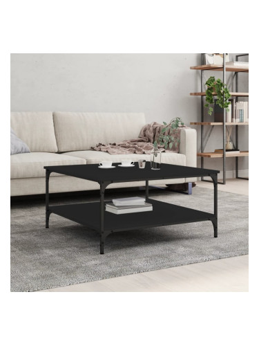 Sonata H Кафе маса, черна, 80x80x40 см, инженерно дърво