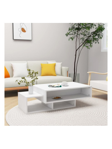 Sonata H Маса за кафе, бяла, 105x55x32 см, инженерно дърво