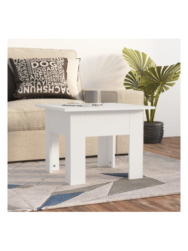 Sonata H Маса за кафе, бял, 55x55x42 см, инженерно дърво