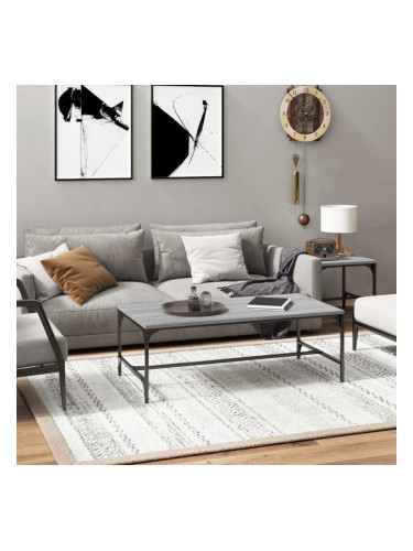 Sonata H Кафе маса, сив сонома, 100x50x35 см, инженерно дърво