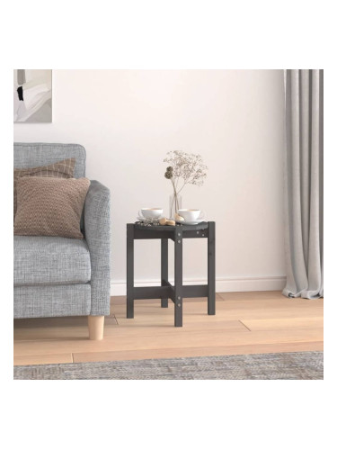 Sonata H Кафе маса, сива, Ø 42,5x45 см, борово дърво масив