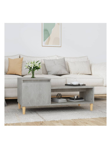 Sonata H Кафе маса, бетонно сива, 100x50x45 см, инженерно дърво