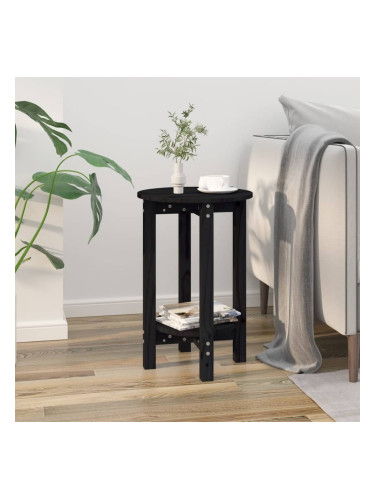 Sonata H Кафе маса, черна, Ø 40x60 см, борово дърво масив