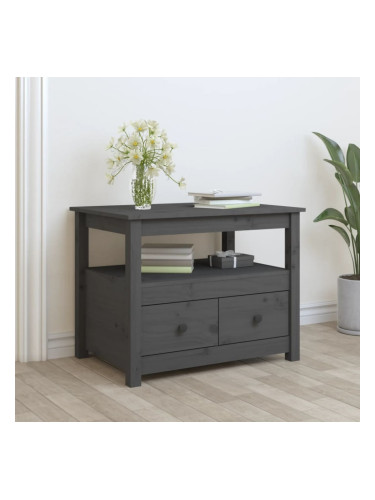 Sonata H Кафе маса, Сиво, 71x49x55 см, борово дърво масив