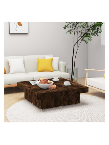 Sonata H Кафе маса, опушен дъб, 90x90x28 см, инженерно дърво