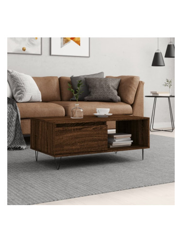 Sonata H Кафе маса, кафяв дъб, 90x50x36,5 см, инженерно дърво