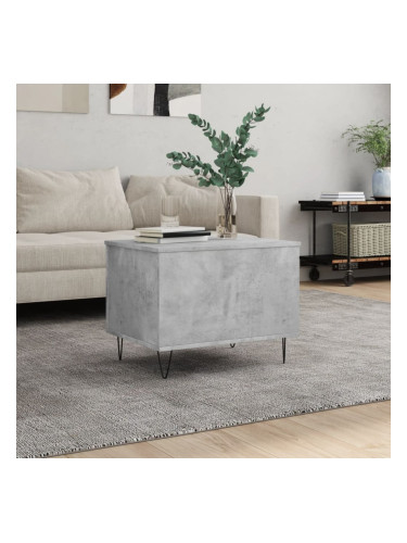 Sonata H Кафе маса, бетонно сива, 60x44,5x45 см, инженерно дърво