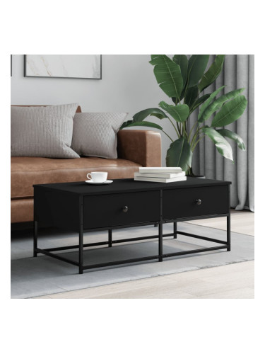 Sonata H Кафе маса, черна, 100x51x40 см, инженерно дърво