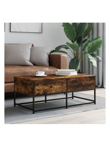 Sonata H Кафе маса, опушен дъб, 100x51x40 см, инженерно дърво