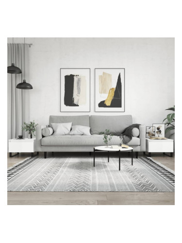 Sonata H Маси за кафе, 2 бр, бял гланц, 50x46x35 см, инженерно дърво