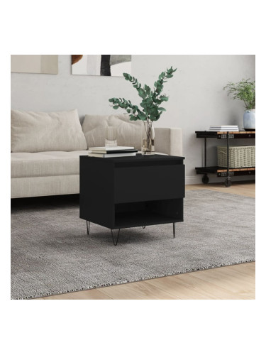 Sonata H Кафе маса, черна, 50x46x50 см, инженерно дърво