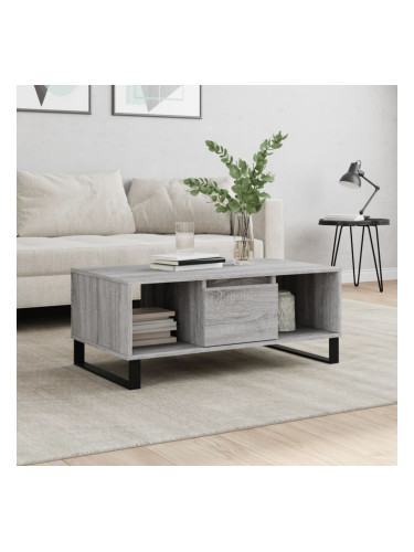 Sonata H Кафе маса, сив сонома, 90x50x36,5 см, инженерно дърво