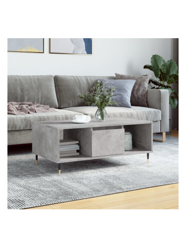 Sonata H Маса за кафе, бетонно сива, 90x50x36,5 см, инженерно дърво