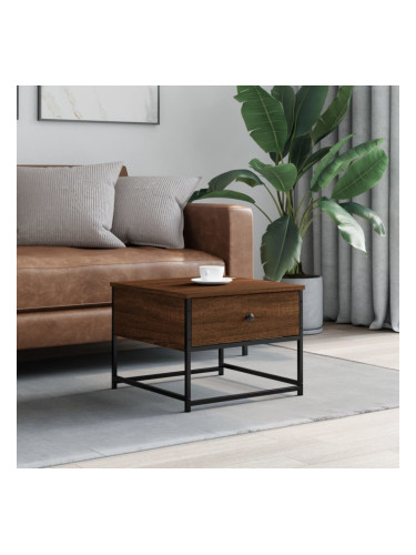 Sonata H Кафе маса, кафяв дъб, 51x51x40 см, инженерно дърво