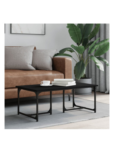 Sonata H Кафе маса, черна, 90x50x35 см, инженерно дърво