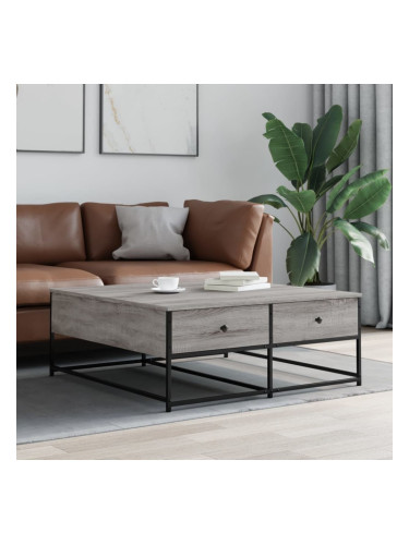 Sonata H Кафе маса, сив сонома, 100x99x40 см, инженерно дърво