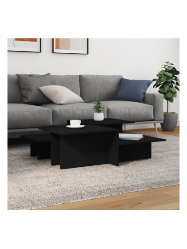 Sonata H Кафе маси, 2 бр, черни, инженерно дърво