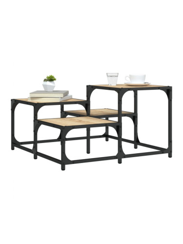 Sonata H Кафе маса, дъб сонома, 68x68x40 см, инженерно дърво