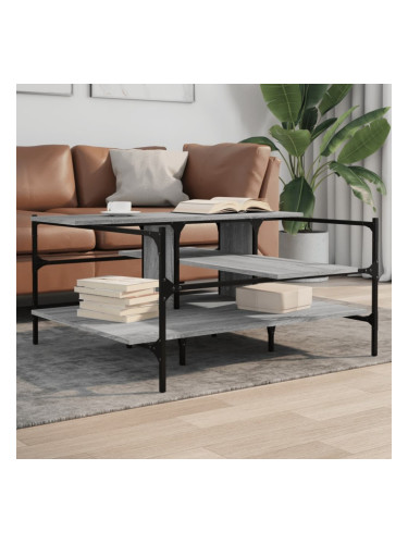 Sonata H Кафе маса, сив сонома, 100x100x48,5 см, инженерно дърво