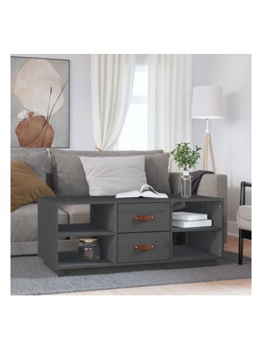 Sonata H Кафе маса, сива, 100x50x41 см, борово дърво масив