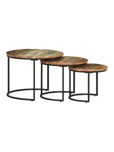 Sonata H Стифиращи маси, 3 бр, регенерирано дърво масив