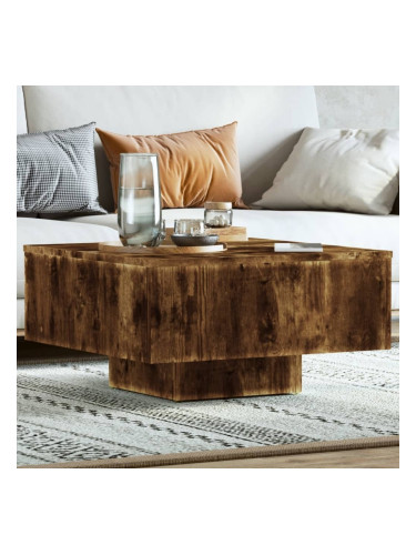 Sonata H Кафе маса, опушен дъб, 60x60x31,5 см, инженерно дърво