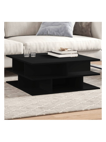 Sonata H Кафе маса, черна, 70x70x29 см, инженерно дърво