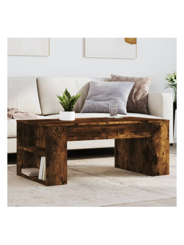 Sonata H Кафе маса, опушен дъб, 102x55x42 см, инженерно дърво