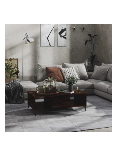 Sonata H Маса за кафе, опушен дъб, 103,5x60x35 см, инженерно дърво