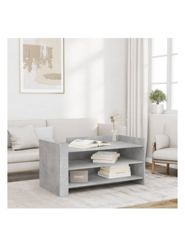 Sonata H Кафе маса, бетонно сива, 100x50x50 см, инженерно дърво
