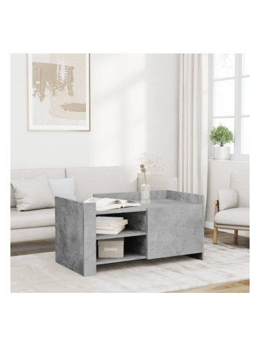 Sonata H Кафе маса, бетонно сива, 100x50x50 см, инженерно дърво