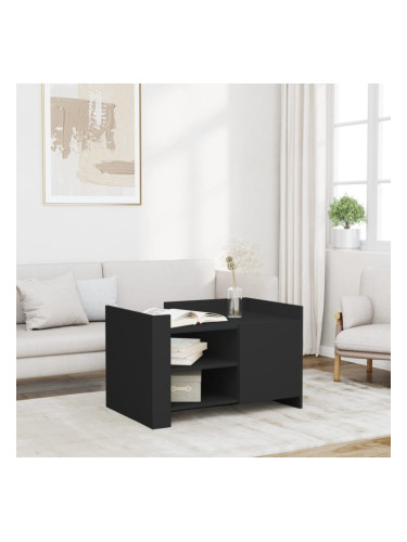 Sonata H Маса за кафе, черна, 80x50x50 см, инженерно дърво