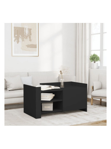 Sonata H Кафе маса, черна, 100x50x50 см, инженерно дърво