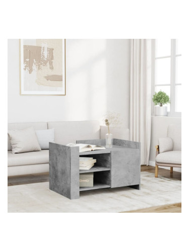 Sonata H Кафе маса, бетонно сива, 80x50x50 см, инженерно дърво
