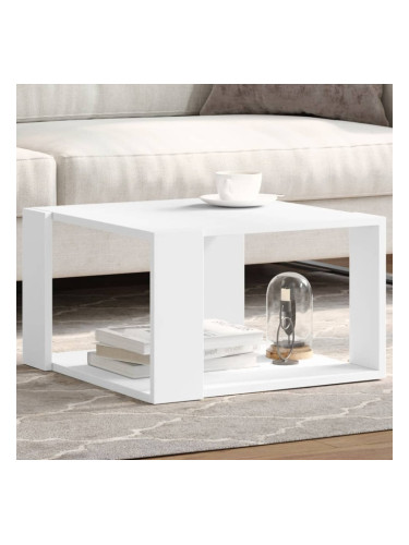 Sonata H Кафе маса, бяла, 51,5x51,5x30 см, инженерно дърво