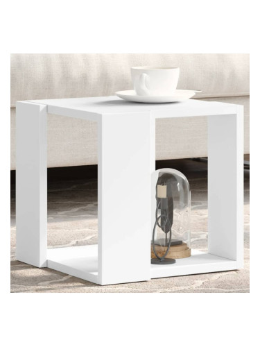 Sonata H Кафе маса, бяла, 32x32x30 см, инженерно дърво