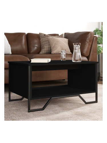 Sonata H Маса за кафе, черна, 75x51x40 см, инженерно дърво