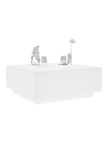 Sonata H Маса за кафе, бяла, 100x100x40 см, инженерно дърво