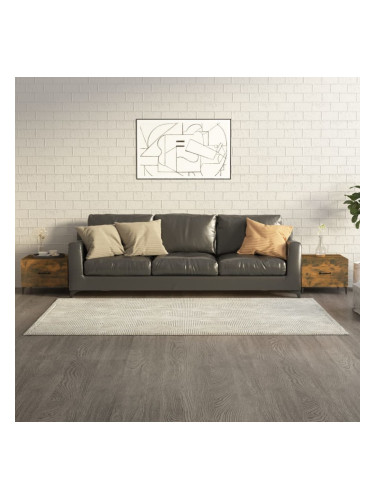 Sonata H Кафе маси с метални крака 2 бр опушен дъб 50x50x40 см