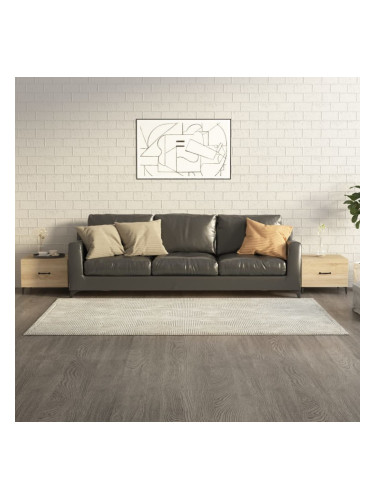 Sonata H Маса за кафе с метални крака 2 бр Дъб сонома 50x50x40 см