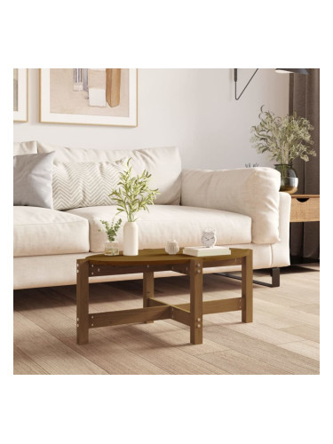 Sonata H Кафе маса, меденокафява, 87x48x35 см, борово дърво масив