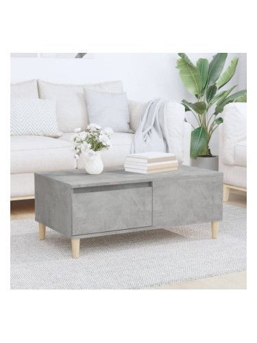 Sonata H Маса за кафе, бетонно сива, 90x50x36,5 см, инженерно дърво