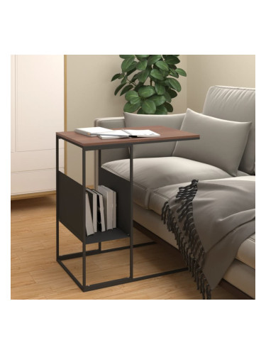 Sonata H Странична маса, черна, 55x36x59,5 см, инженерно дърво