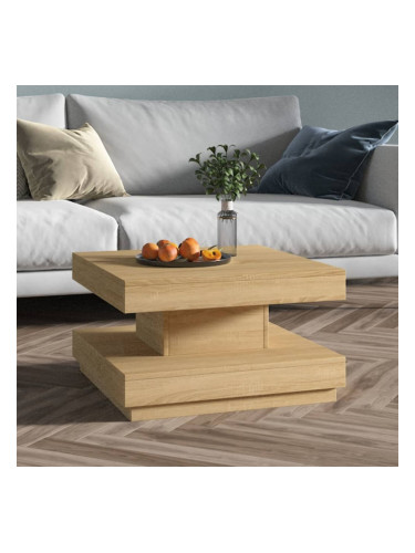 Sonata H Маса за кафе, светлокафява, 60x60x35 см, МДФ