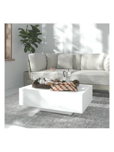 Sonata H Маса за кафе, бяла, 85x55x31 см, инженерно дърво