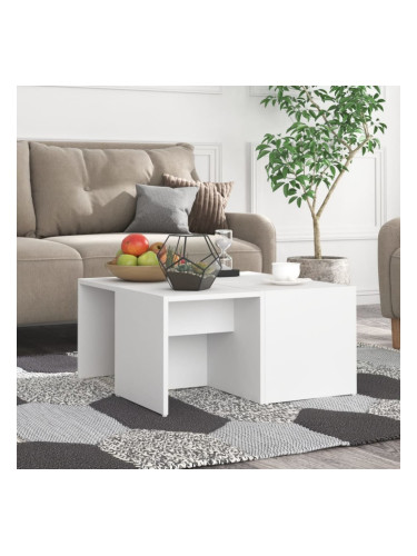 Sonata H Маси за кафе, 4 бр, бели, 33x33x33 см, инженерно дърво