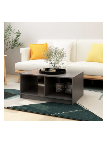 Sonata H Маса за кафе, сива, 75x50x33,5 см, борово дърво масив