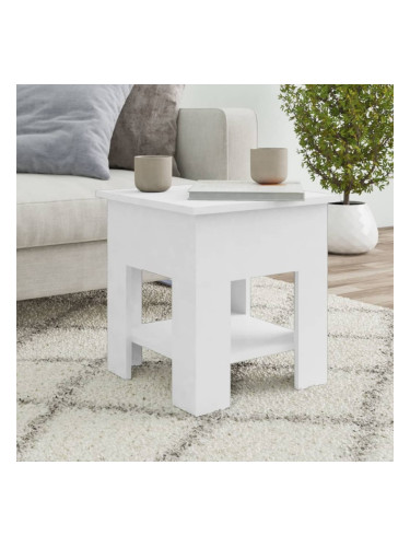 Sonata H Маса за кафе, бяла, 40x40x42 см, инженерно дърво