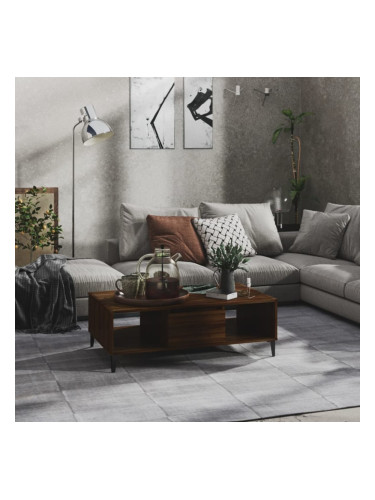 Sonata H Маса за кафе, кафяв дъб, 103,5x60x35 см, инженерно дърво