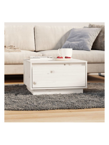 Sonata H Кафе маса, бяла, 55x56x32 см, борово дърво масив